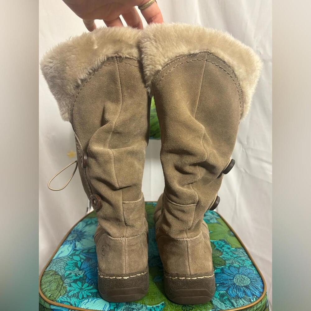 Bear Traps Tan Leather Suede Faux Fur Lined Women’s Winter&Rain Boots Size 9.5 - Picture 12 of 14